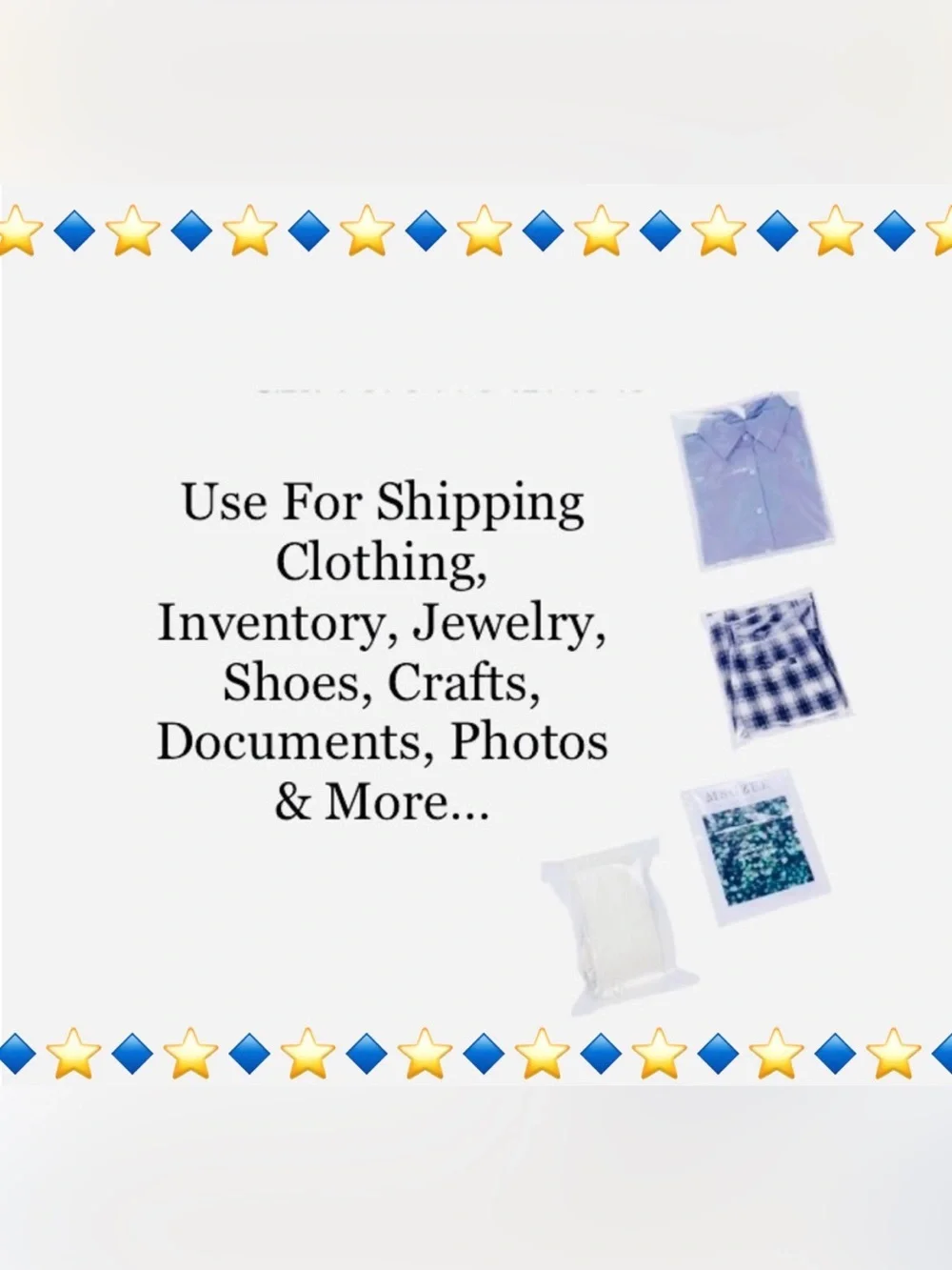 50pcs Shipping Bundle ~New~ 25ct 10” x13” Bag & 25ct Thank You Stickers
